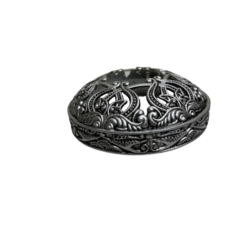 Yankee Candle Illuma Lid Topper Silver Scroll Fits 22 & 14.5 oz YC Jar Candles